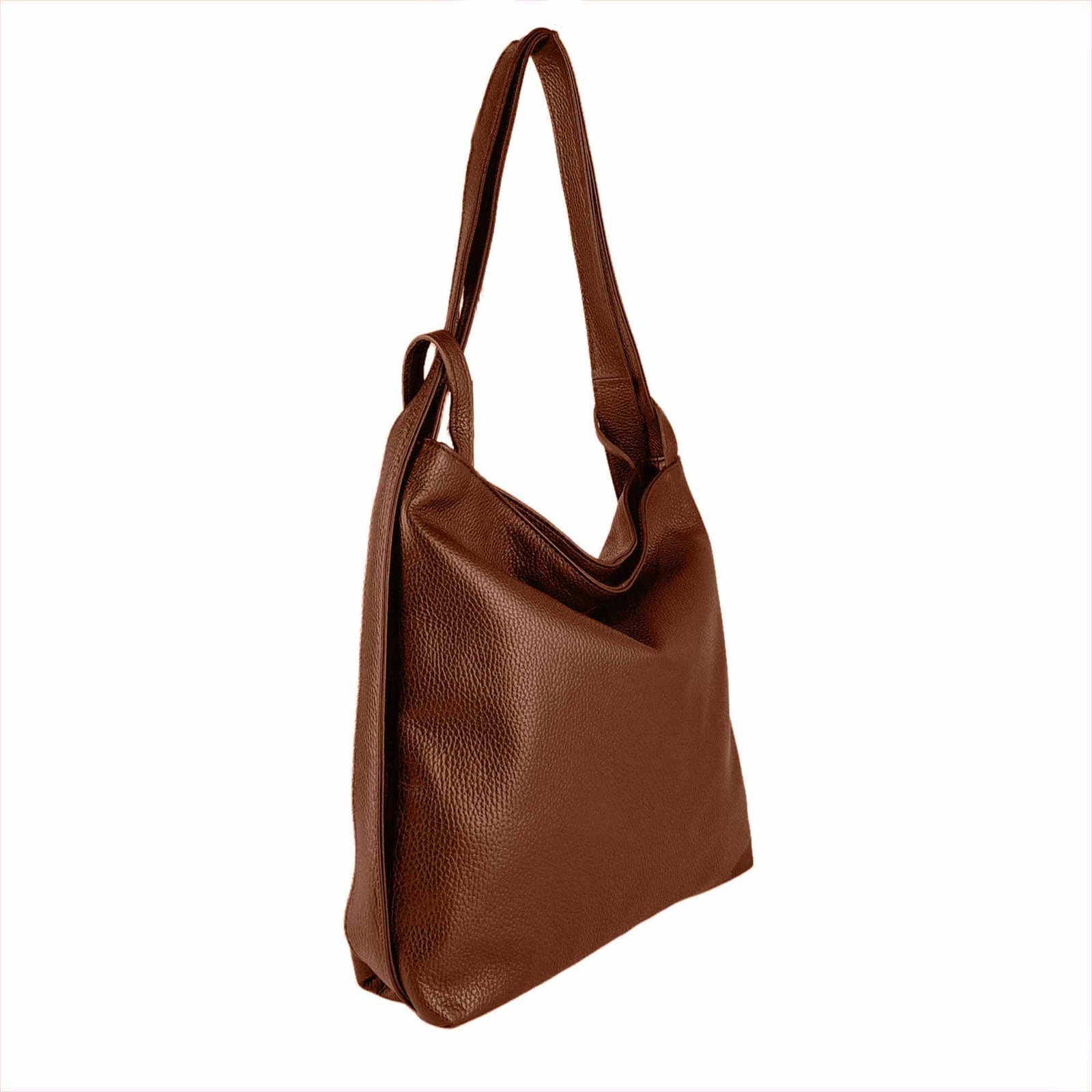 Borsa A Spalla Convertibile In Zaino In Vera Pelle Donna Rindway