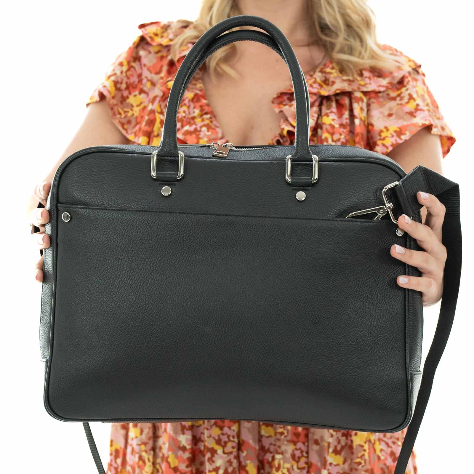 Borsa Porta Computer Da Lavoro In Vera Pelle Donna Uomo Tasche Esterne Rindway