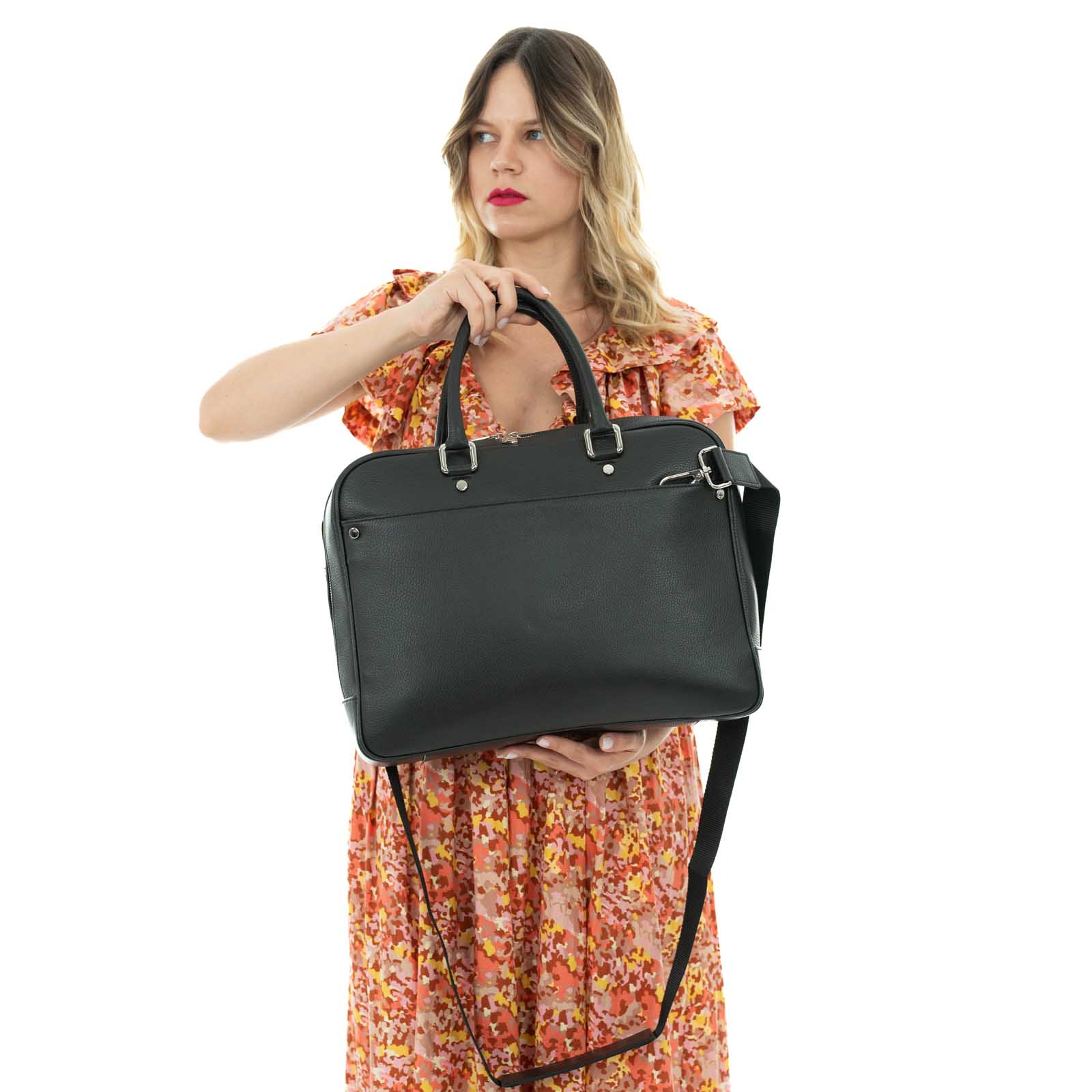 Borsa Porta Computer Da Lavoro In Vera Pelle Donna Uomo Tasche Esterne Rindway