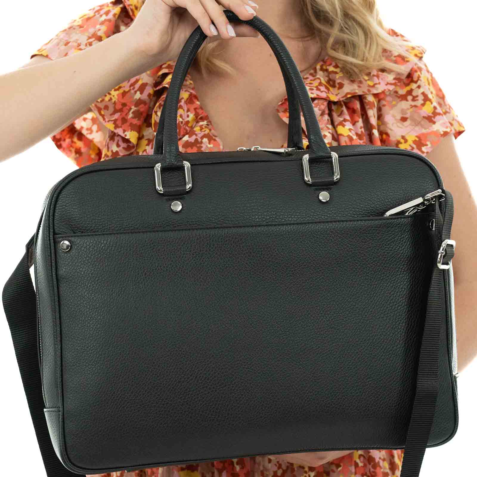 Borsa Porta Computer Da Lavoro In Vera Pelle Donna Uomo Tasche Esterne Rindway