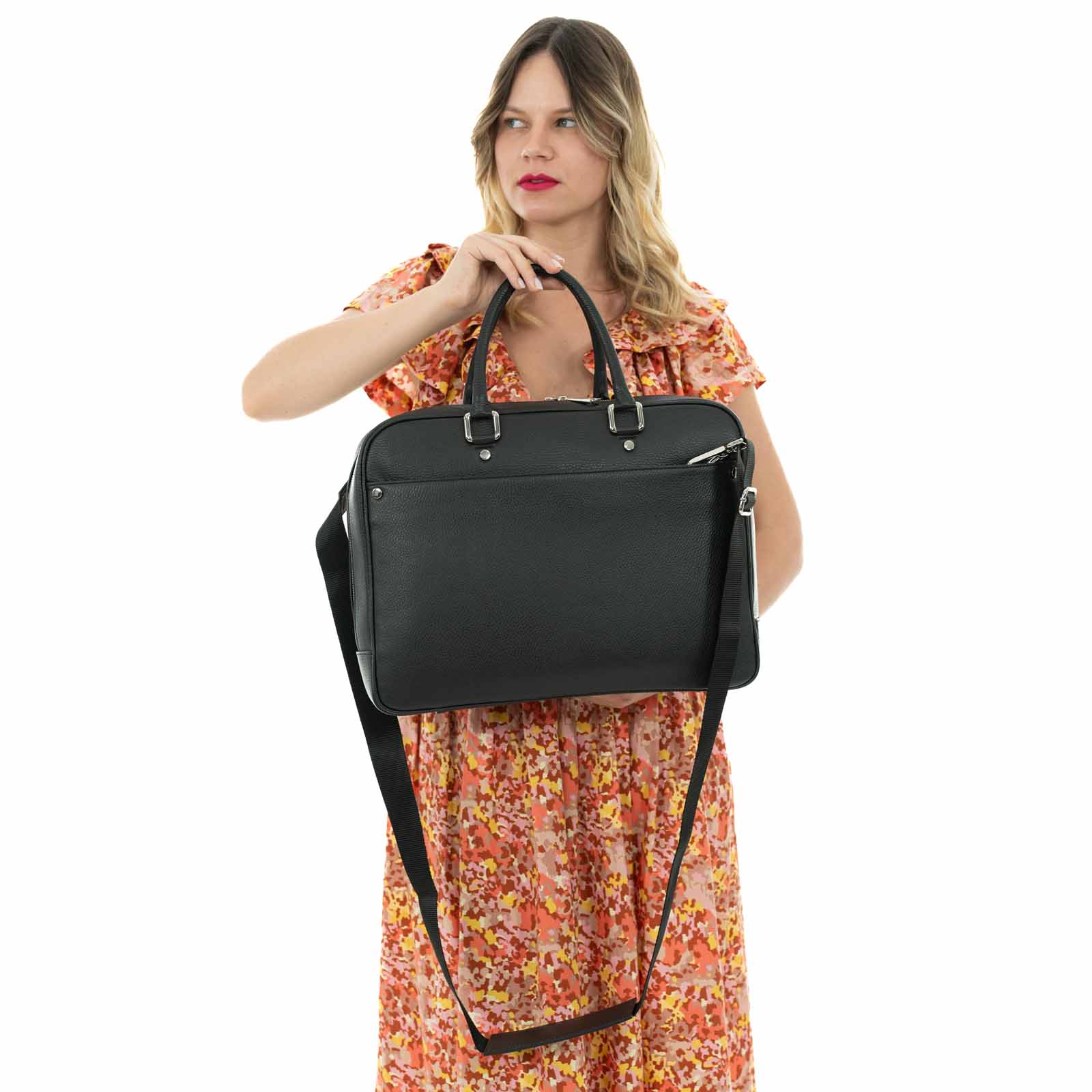 Borsa Porta Computer Da Lavoro In Vera Pelle Donna Uomo Tasche Esterne Rindway