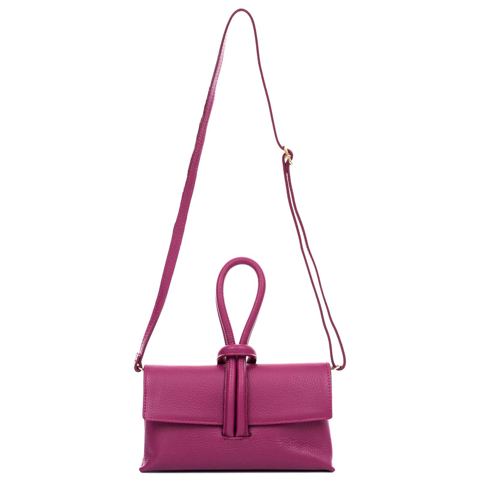 Borsa Pochette A Mano Con Tracolla In Vera Pelle Donna Rindway