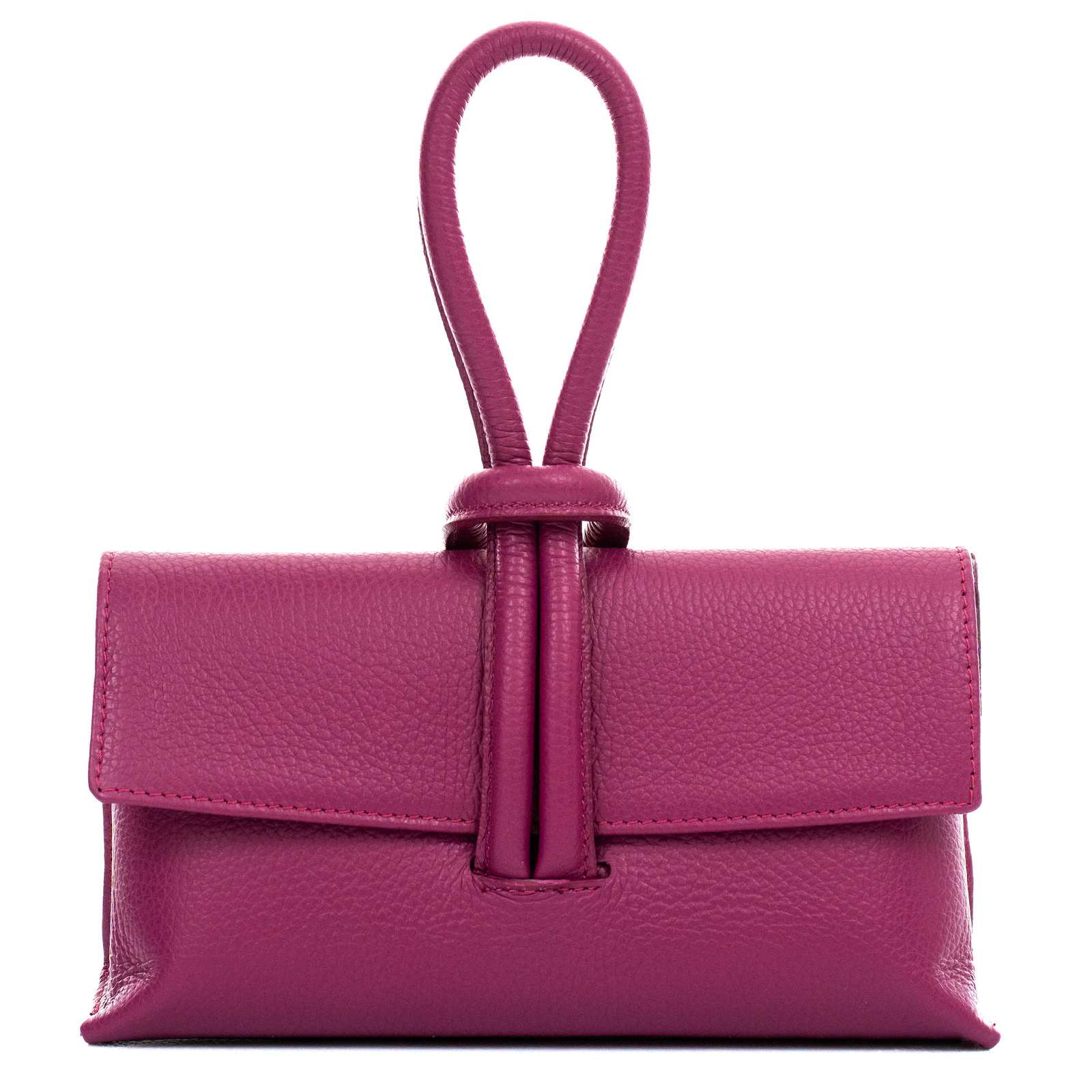 Borsa Pochette A Mano Con Tracolla In Vera Pelle Donna Rindway