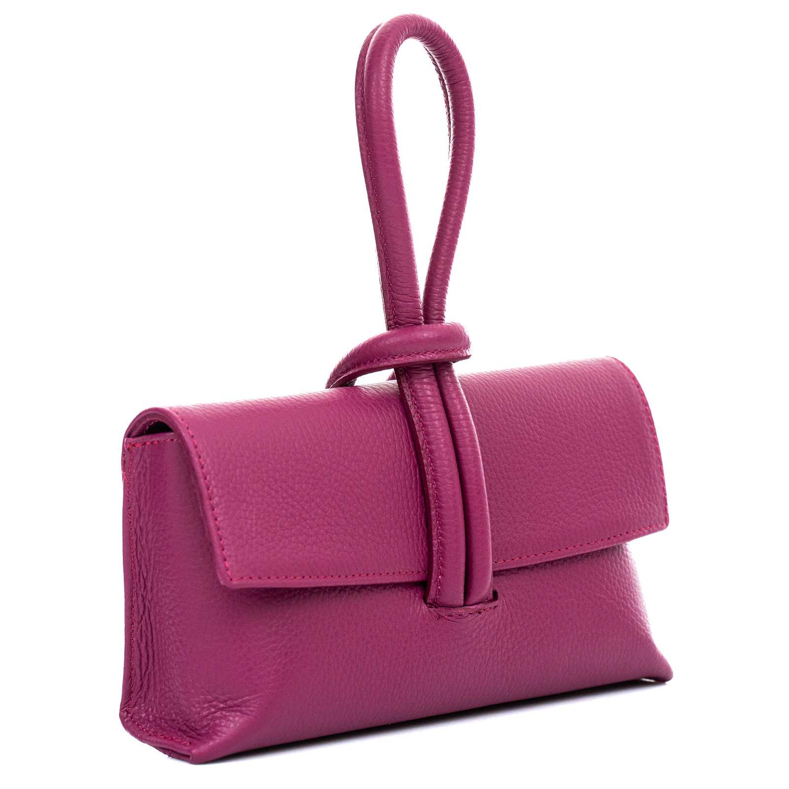 Borsa Pochette A Mano Con Tracolla In Vera Pelle Donna Rindway