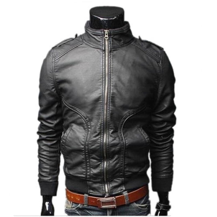 Slim Men's Genuine Leather Jacket Artisan Production Cod.237-Rindway Outlet