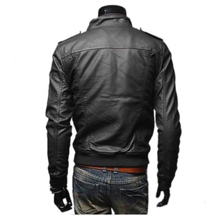 Slim Men's Genuine Leather Jacket Artisan Production Cod.237-Rindway Outlet