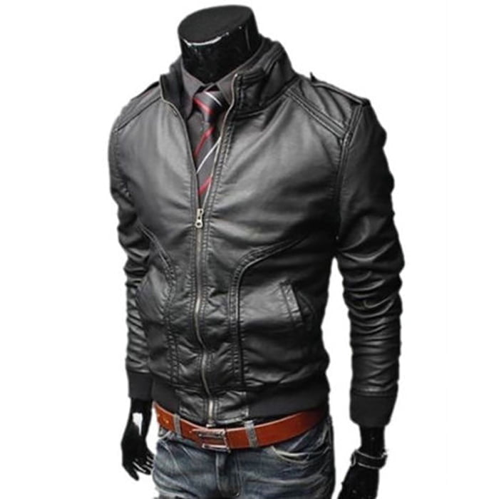 Slim Men's Genuine Leather Jacket Artisan Production Cod.237-Rindway Outlet