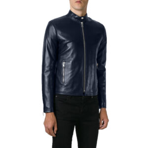 Genuine Leather Jacket Biker Coat Men’s Slim Hand Made in Italy Cod.037B Rindway