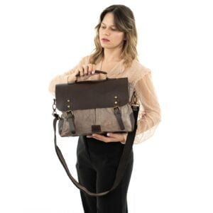 Handbag With Adjustable Shoulder Strap In Genuine Leather Woman Hand Made Cod.VERONICA Rindway